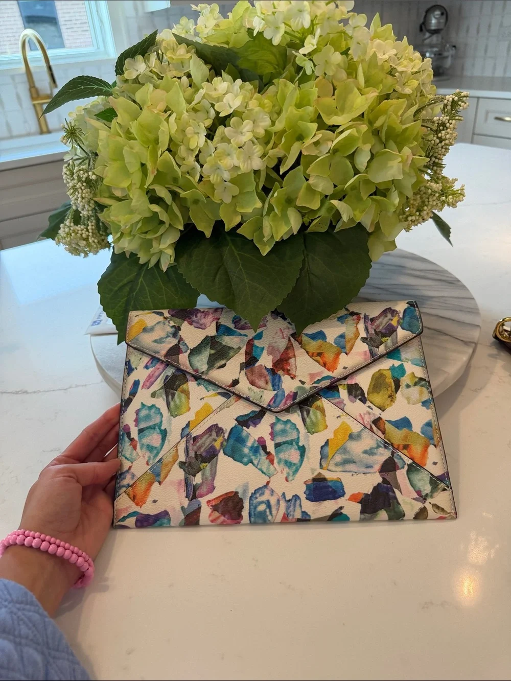 Multicolor Rebecca Minkoff Watercolor Envelope Clutch